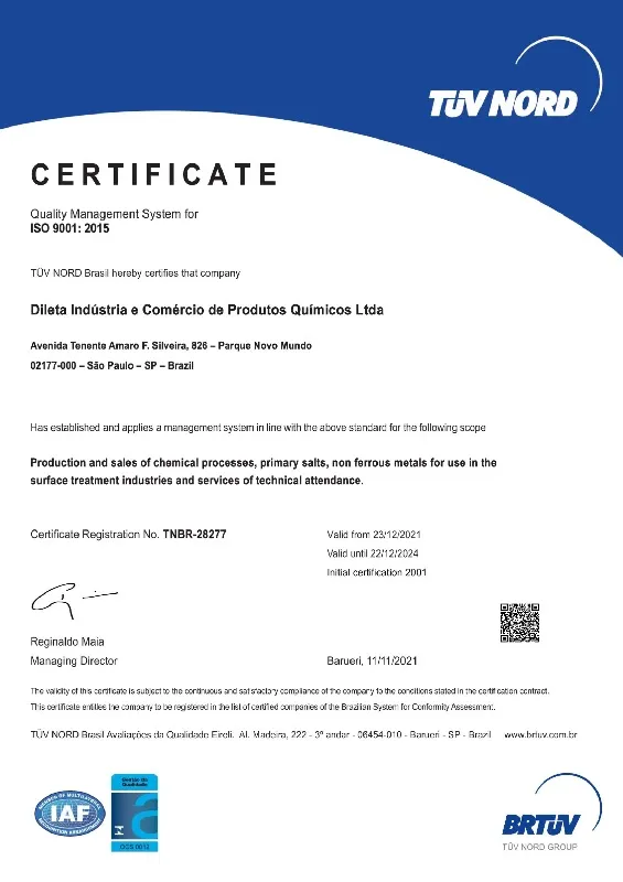 Cert ISO 9001 2015 Ing